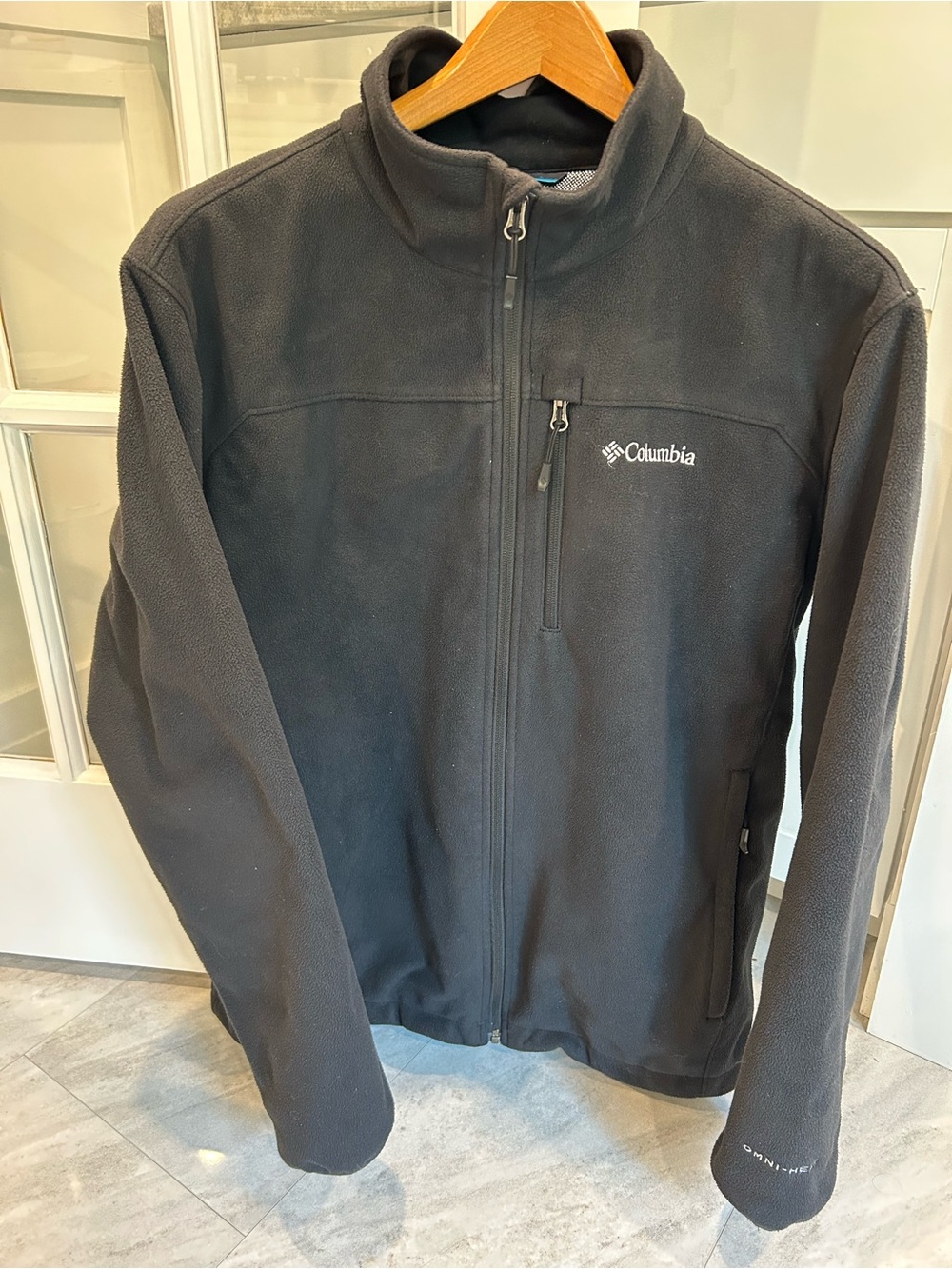 Columbia Men's Omni Heat Black Fleece Jacket Size L